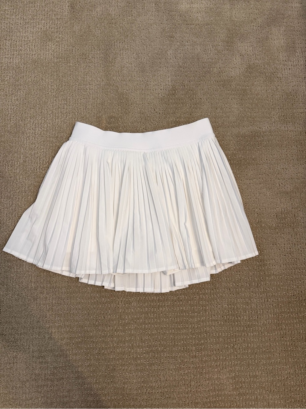Lululemon White Pleated Mini Skirt